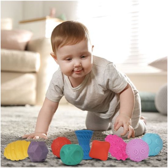 Senzorické míčky pro nejmenší Multi Ball Set 9 kusů