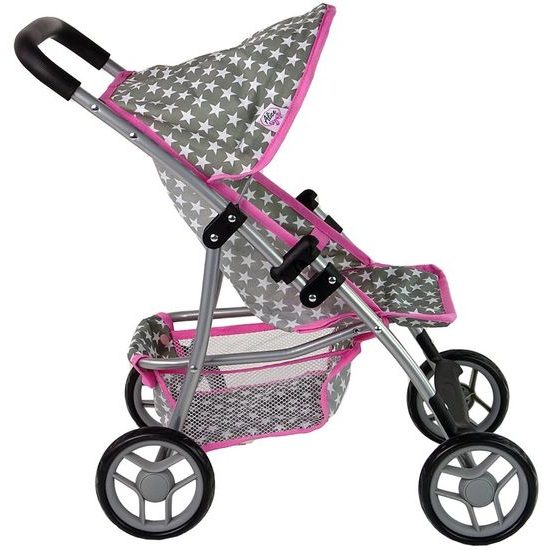 Alice sportovní kočárek pro panenku 9304 šedo-růžový