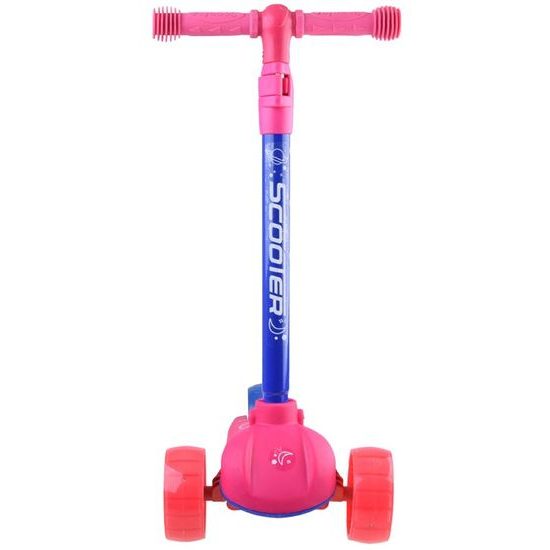 Dětská koloběžka Scooter 708 se svítícími koly - růžová