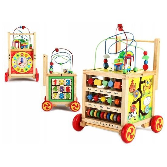 Doris dřevěné chodítko edukační kostka 6v1