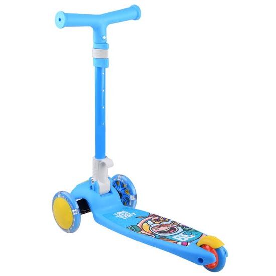 Dětská koloběžka Crazy Scooter se svítícími koly - modrá