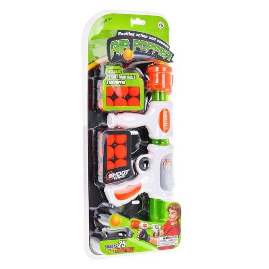 Dětská vzduchová pistole Air Popper s 12 míčky