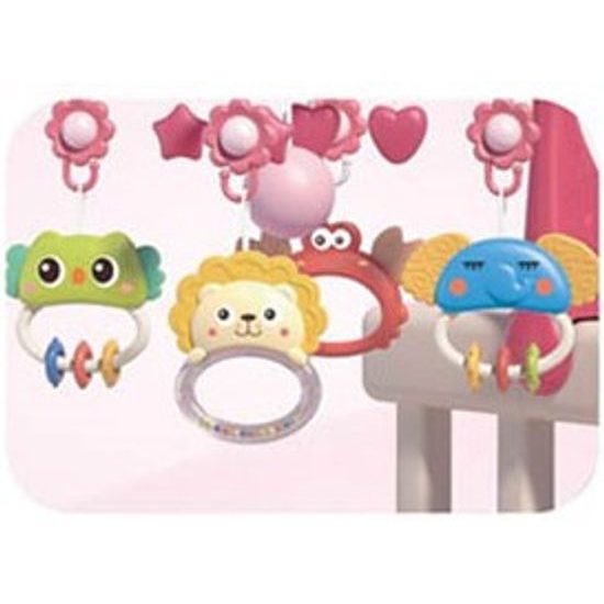 Kolotoč nad postýlku s projektorem a dálkovým ovládáním Music Mobile růžový