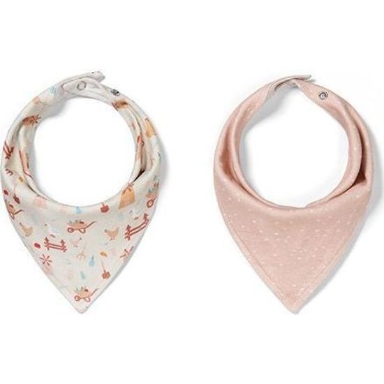 Dětský šátkový bryndáček - oranžová 2ks