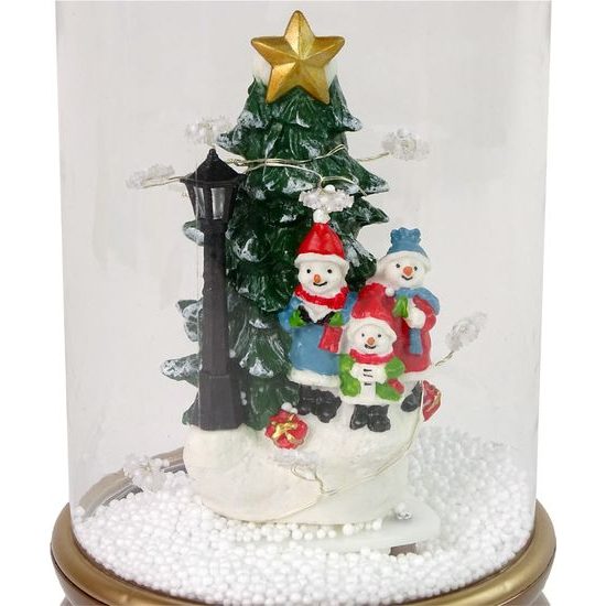 Vánoční svítící sněžítko s hudbou sněhuláci