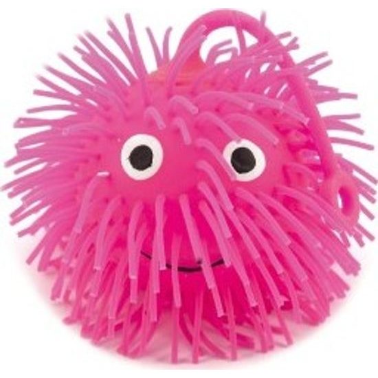 Antistresový mačkací Míček - chlupatý svítící - mix 4 barvy