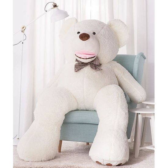Plyšový medvěd Maty 190 cm XXL bílý