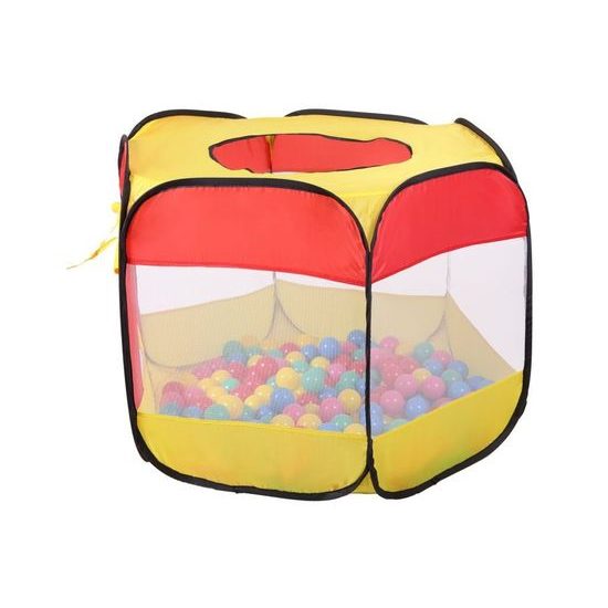 Ecotoys dětský stan + 100 barevných míčků
