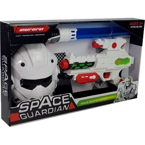 Vesmírná pistole s mečem a maskou