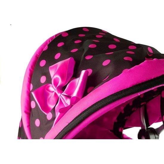 Alice kočárek pro panenky kombinovaný 9346W černá