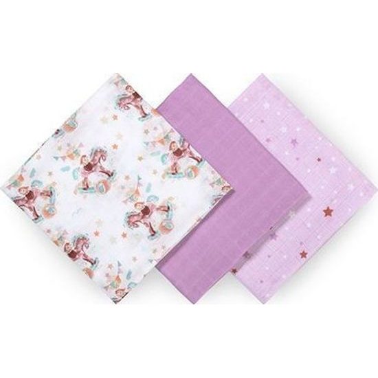 Bambusové plenky 3ks, fialová