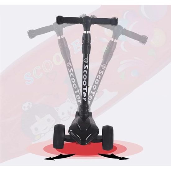 Majlo Toys dětská koloběžka růžová Myška se svítícími koly