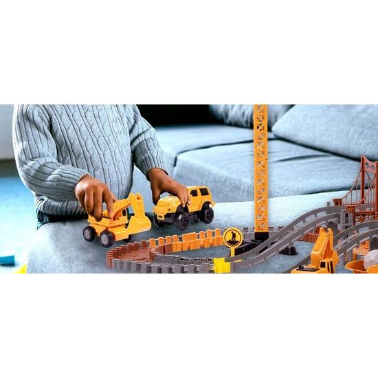 Autodráha s autíčkem na baterii a jeřábem 273 dílků City Truck