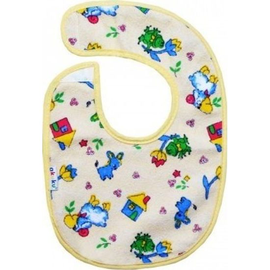 AKUKU Bryndáček froté Baby bib malý - dívčí vzor