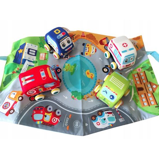 Haunger měkká autíčka s podložkou a setrvačníkem Soft Vehicle