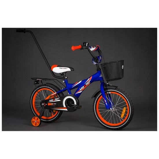 Mexller dětské kolo BMX 16" s vodící tyčí modrooranžové