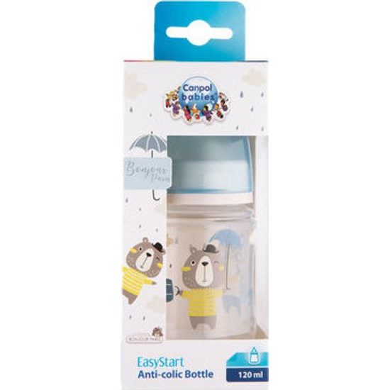 Antikoliková lahvička Canpol Babies Easy Start - Bonjour, 120 ml