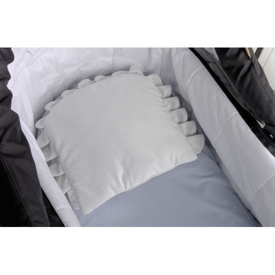 Sensillo Poduška s volánkem velvet šedá