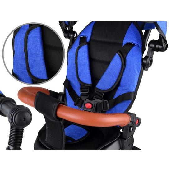 Dětská tříkolka Tiny Bike s otočným sedadlem 3v1 modrá