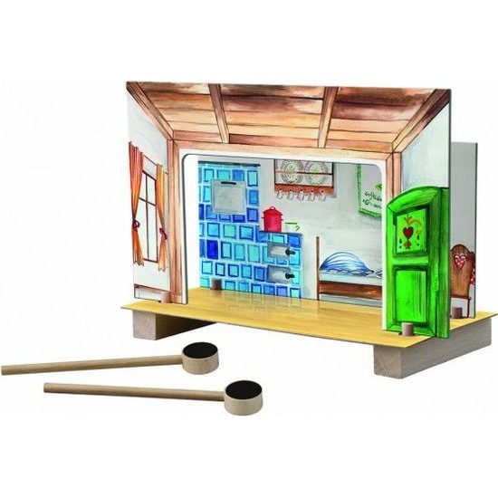 Dřevěné magnetické Divadlo Červená Karkulka s figurkami