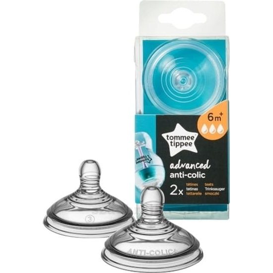Tommee Tippee Náhradní savičky anti-colic rychlý průtok 6m+