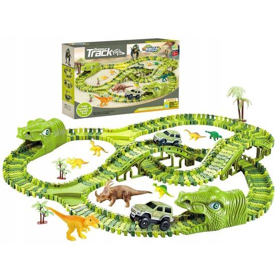 Autodráha s autíčkem na baterie a dinosaury 240 dílků Dino Track