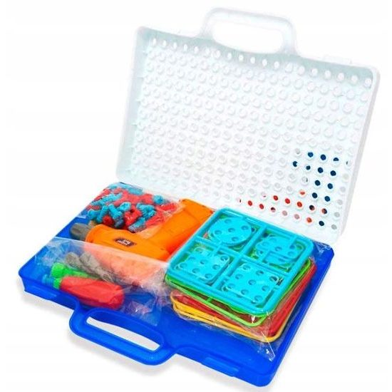 Majlo Toys konstrukční 3D stavebnice s vrtačkou na baterie Magic Panel 237 ks