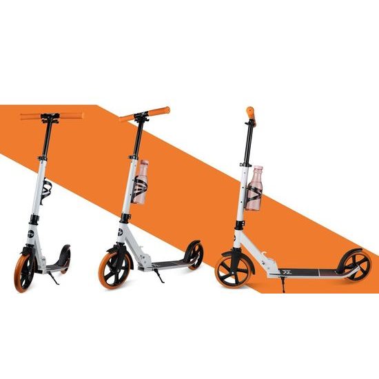 Dětská skládací koloběžka s hliníkovým rámem Scooter bílo-oranžová
