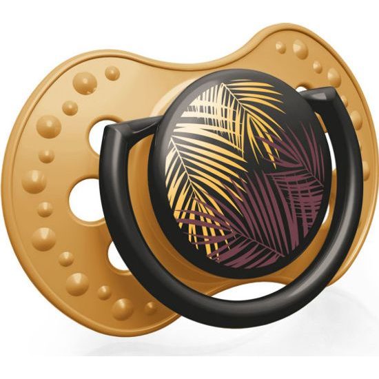 Lovi Silikonové dynamické dudlíky 3-6m, Jungle Vibes Girl - hořčice/lila