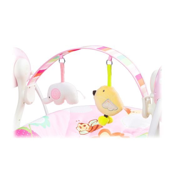 Ecotoys lehátko a houpačka Jungle - růžová