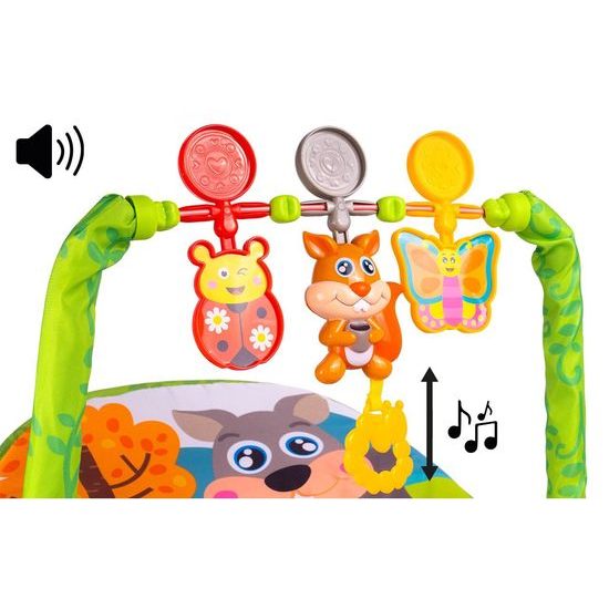 Kojenecké lehátko 3v1 s vibracemi Veverka- zelené