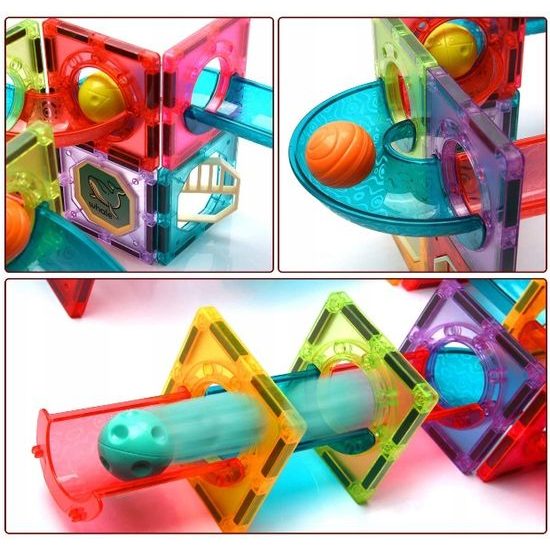 Doris magnetická svítící stavebnice se skluzavkou Light Magnetic 202 dílů