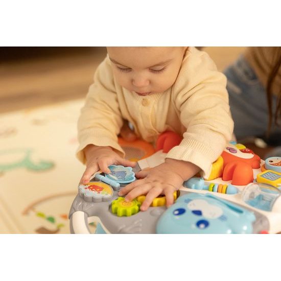 Odstrkovadlo a edukační stůl 2v1 Spark - šedá