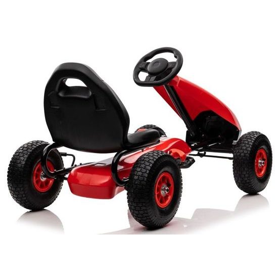 Dětská šlapací motokára s nafukovacími koly Formule 208 - červená