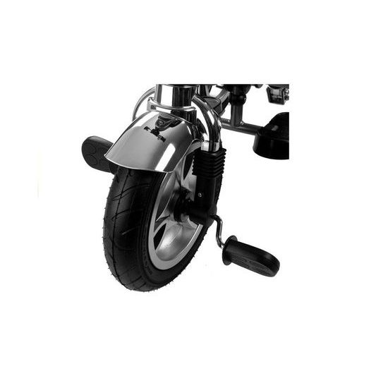 Majlo Toys tříkolka 2v1 s nafukovacími koly PRO600 černá