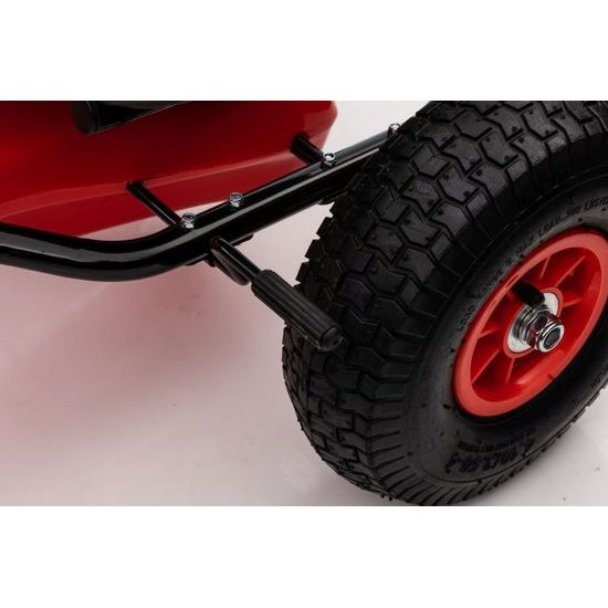 Dětská šlapací motokára s nafukovacími koly Formule 208 - červená