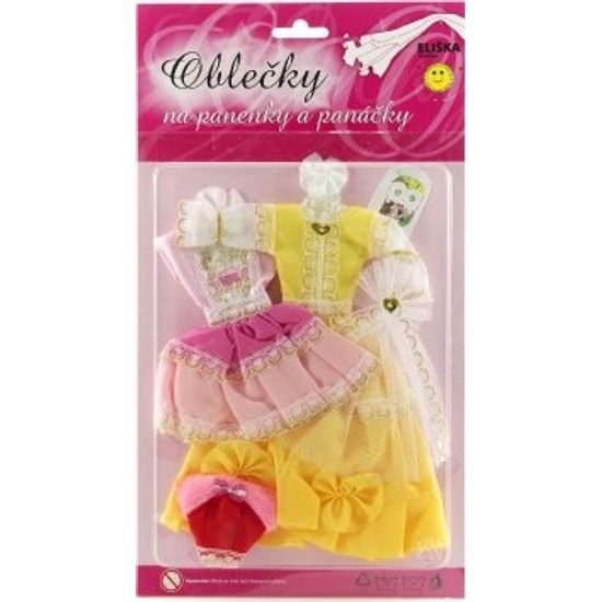 Oblečky na panenky 2ks s doplňky - mix barev