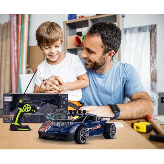 Závodní kovové auto na dálkové ovládání Fast Spirit 1:16