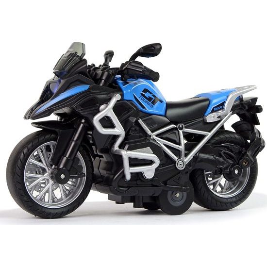 Motorka GT na setrvačník s efekty modrá