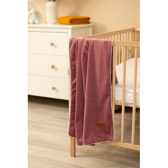 Dětská dečka velvet růžová 75x100 cm