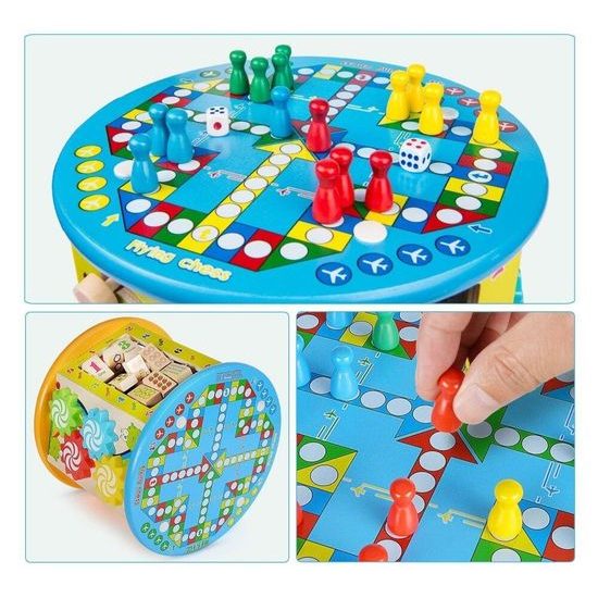 Dřevěná edukační kostka s labyrintem Activity Cube 8v1