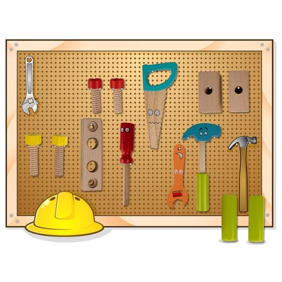 Sada dětského dřevěného nářadí s opaskem Malý opravář