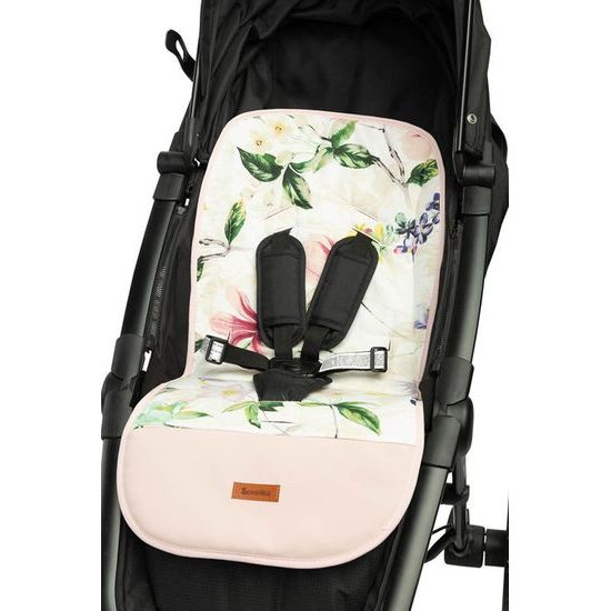 Oboustranná podložka do kočárku Sensillo Velvet magnolie