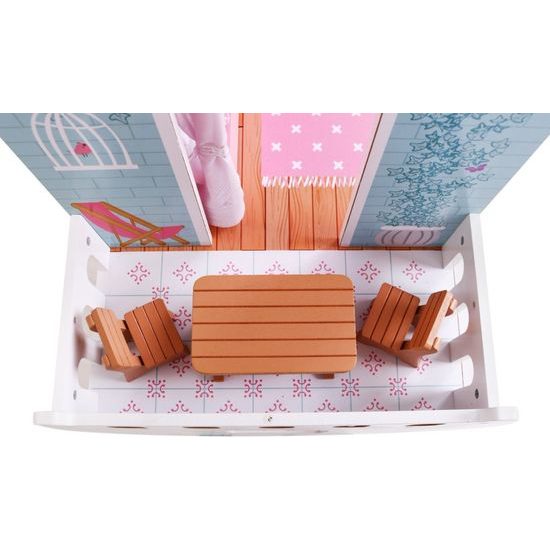 Velký dřevěný domeček pro panenky s nábytkem - 3 patra 124 cm!