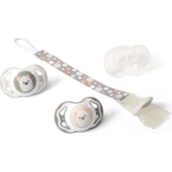 BabyOno Pásek na dudlík s klipsou - mix barev