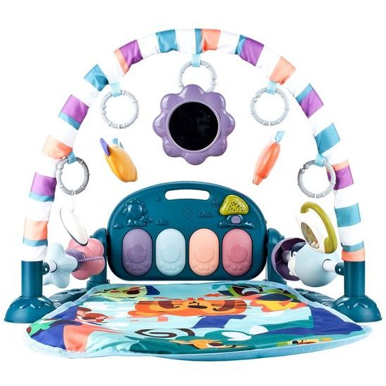 Hrací deka s piankem Tygřík - modrá