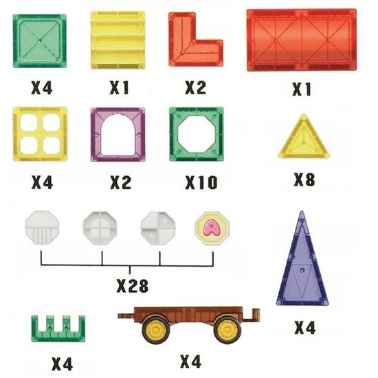 Magnetická stavebnice Magnet Blocks 72 dílů