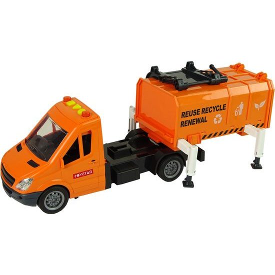 Popelářský vůz na setrvačník oranžový