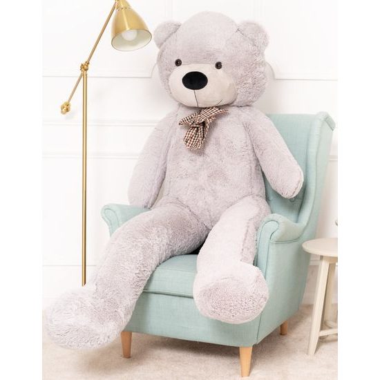 Plyšový medvěd Kvído 220 cm XXL šedý