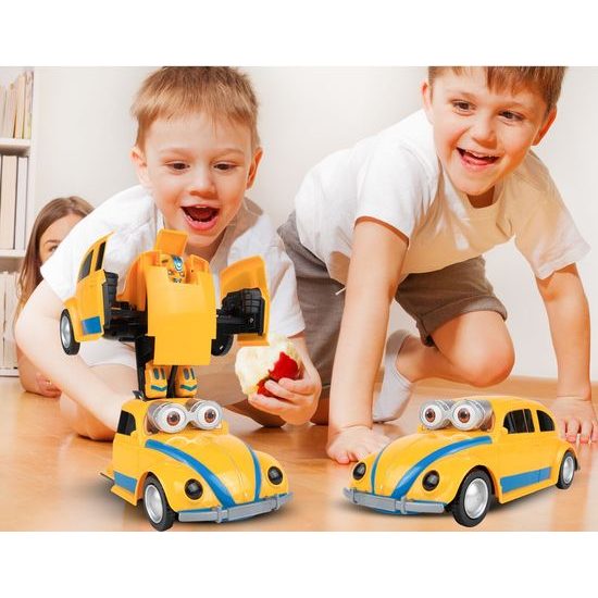 Robot transformer 2v1 Big Eyes Car v měřítku 1:24